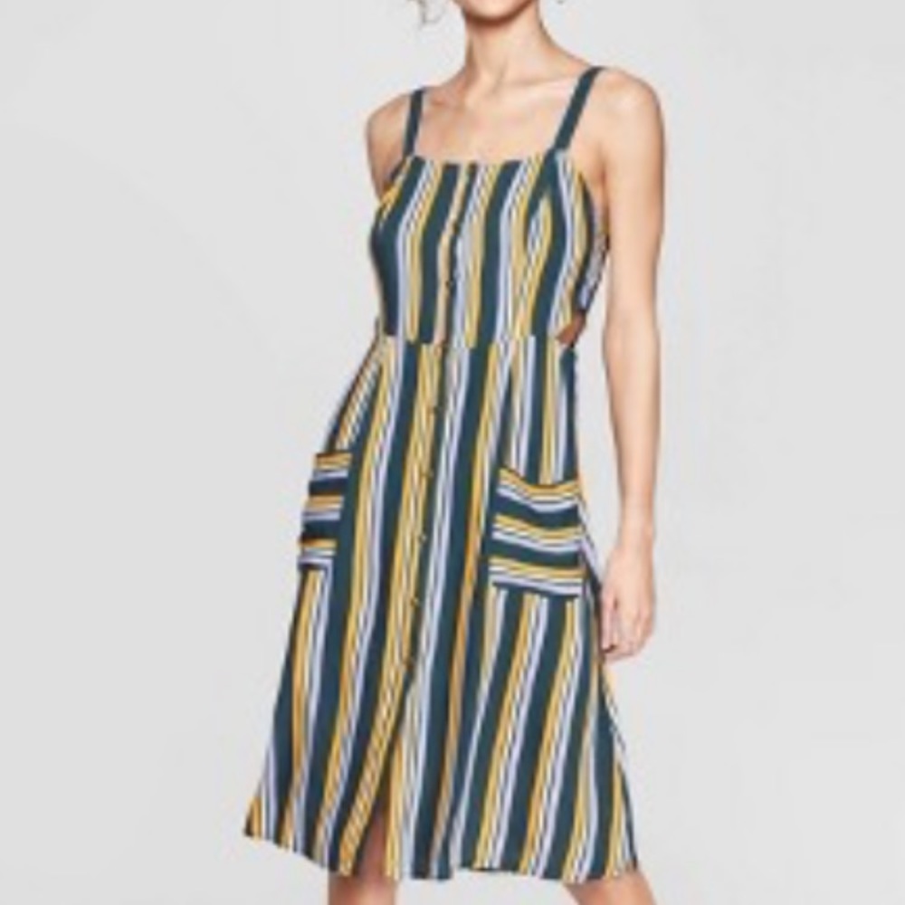 Target button down midi dress